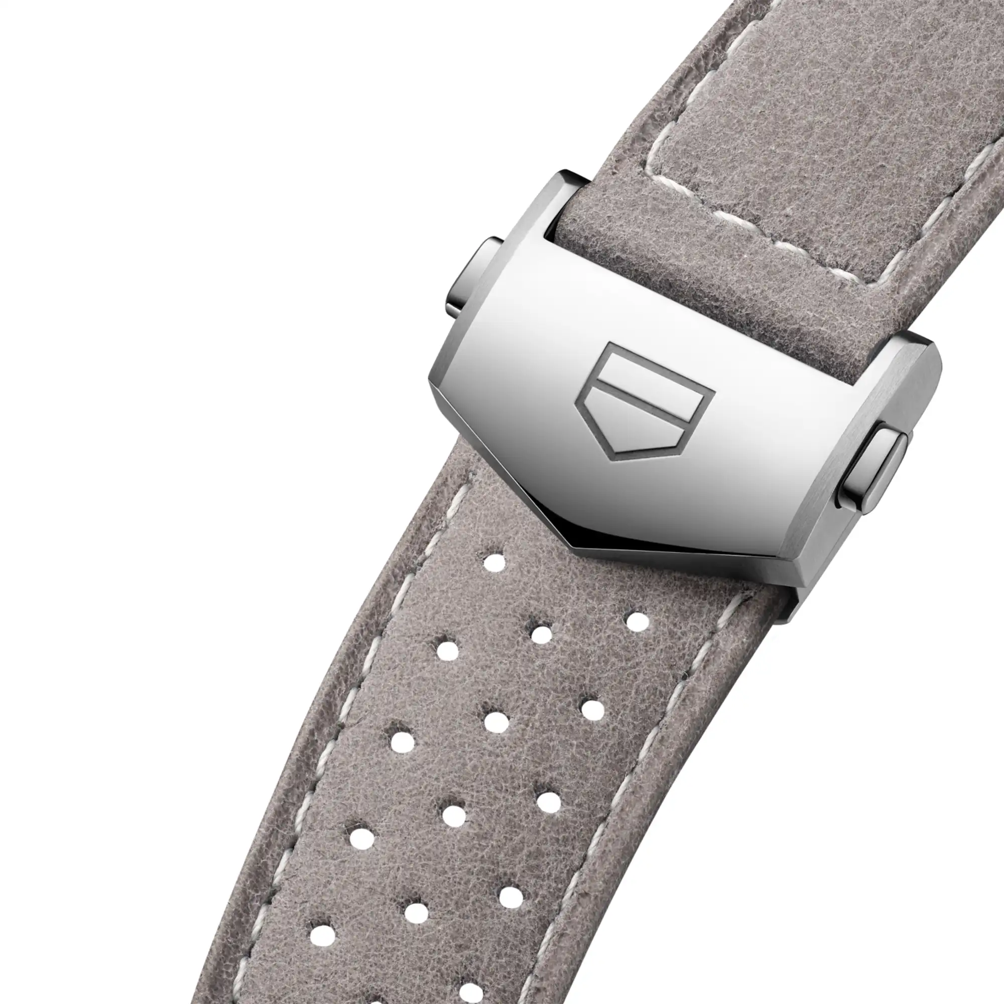 TAG Heuer Carrera 39mm Grey Perforated Leather Strap - - | TAG Heuer US 4 TAG Heuer Carrera 39mm Grey Perforated Leather Strap - - | TAG Heuer US