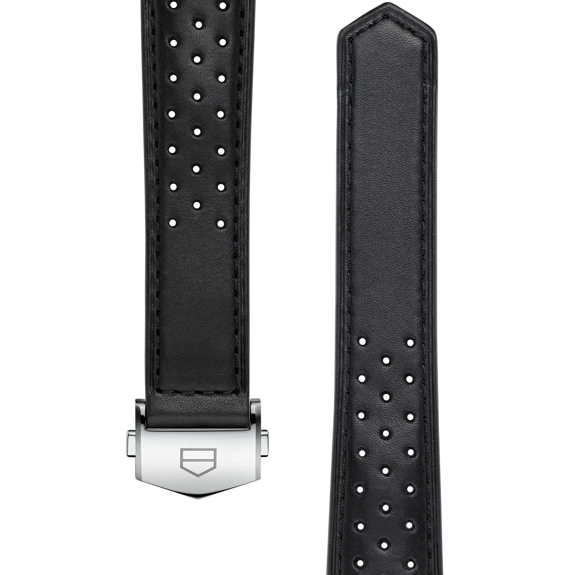 Bracelet en cuir noir perforé TAG Heuer Carrera 39MM Accessoire - BC6649