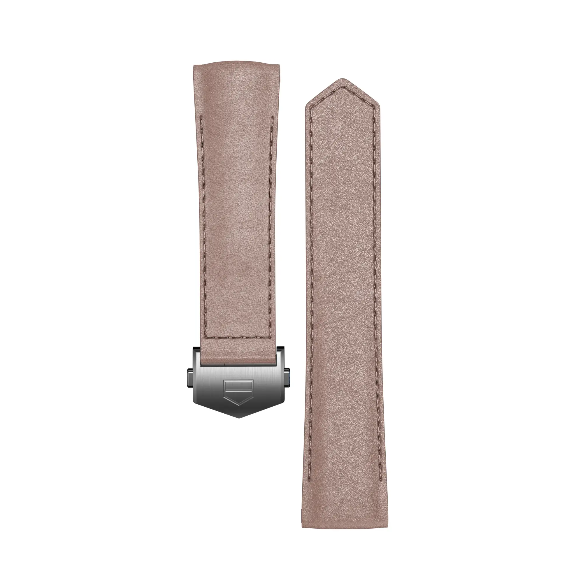 Metallic Pink Leather Strap Calibre E4 42 mm - - - | TAG Heuer US