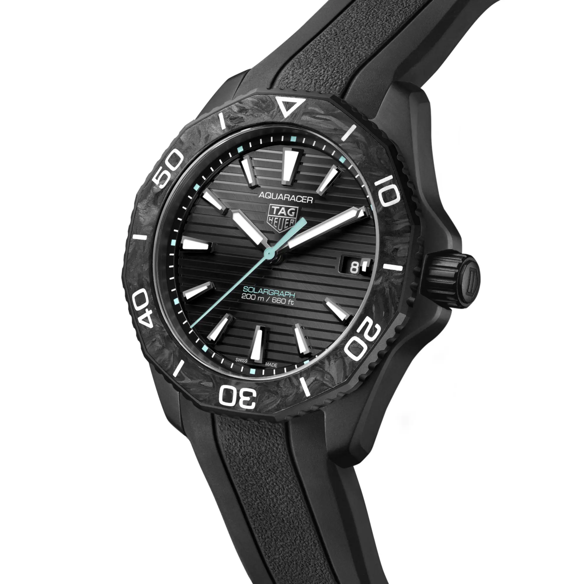 TAG Heuer Aquaracer Professional 200 Solargraph - Steel DLC & Carbon - 40 mm | TAG Heuer US