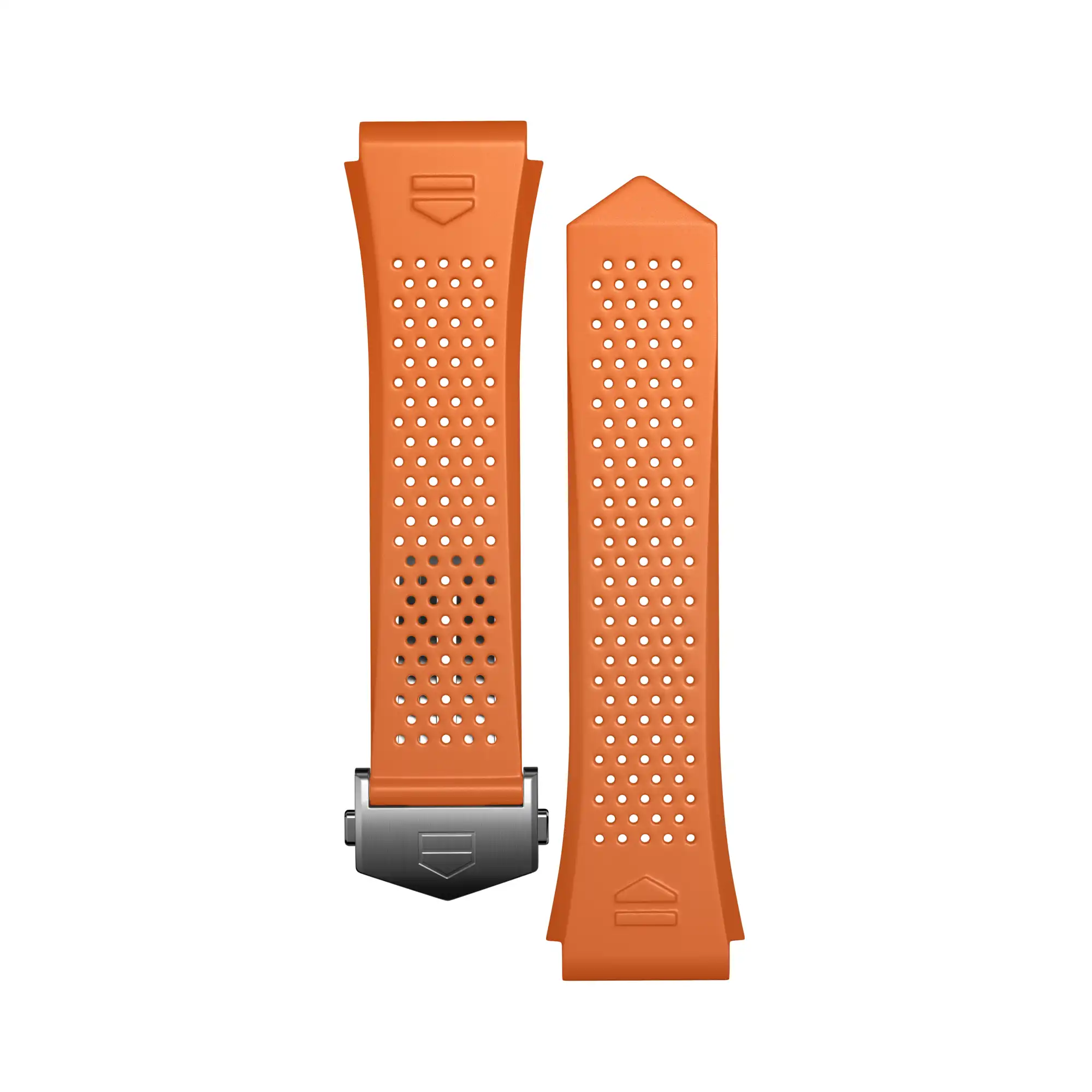 Orange Rubber Strap Calibre E4 45 mm - - - | TAG Heuer US