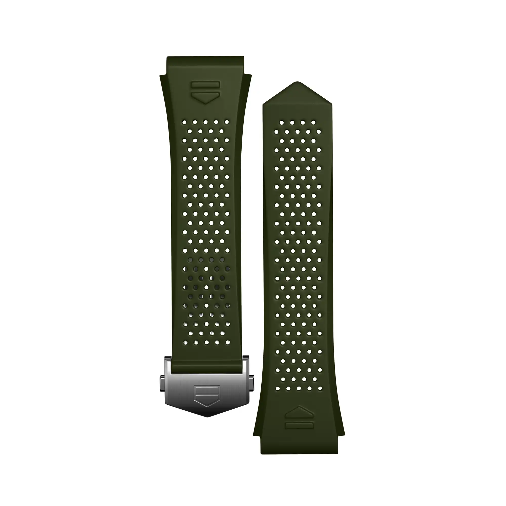 Bracelet en caoutchouc perforé kaki Calibre E4 45mm - BT6266