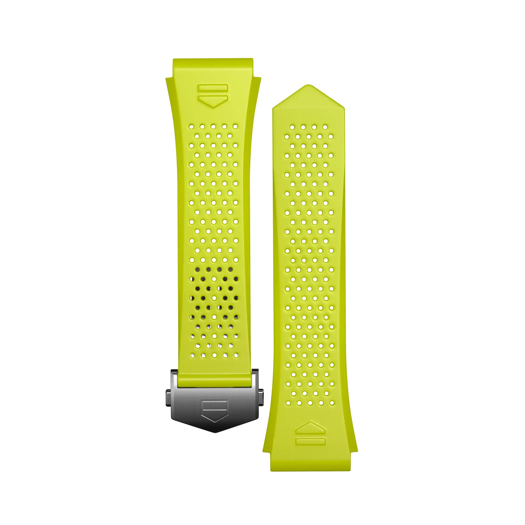 Lime yellow Rubber Strap Calibre E4 45 mm - - - | TAG Heuer US