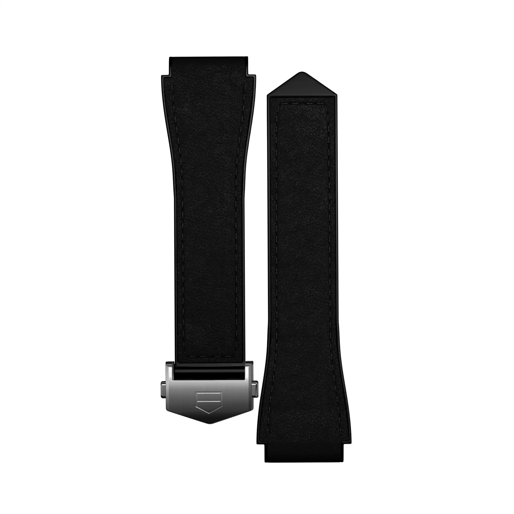 Black Bi-material Leather Strap Calibre E4 45 mm - - - | TAG Heuer US